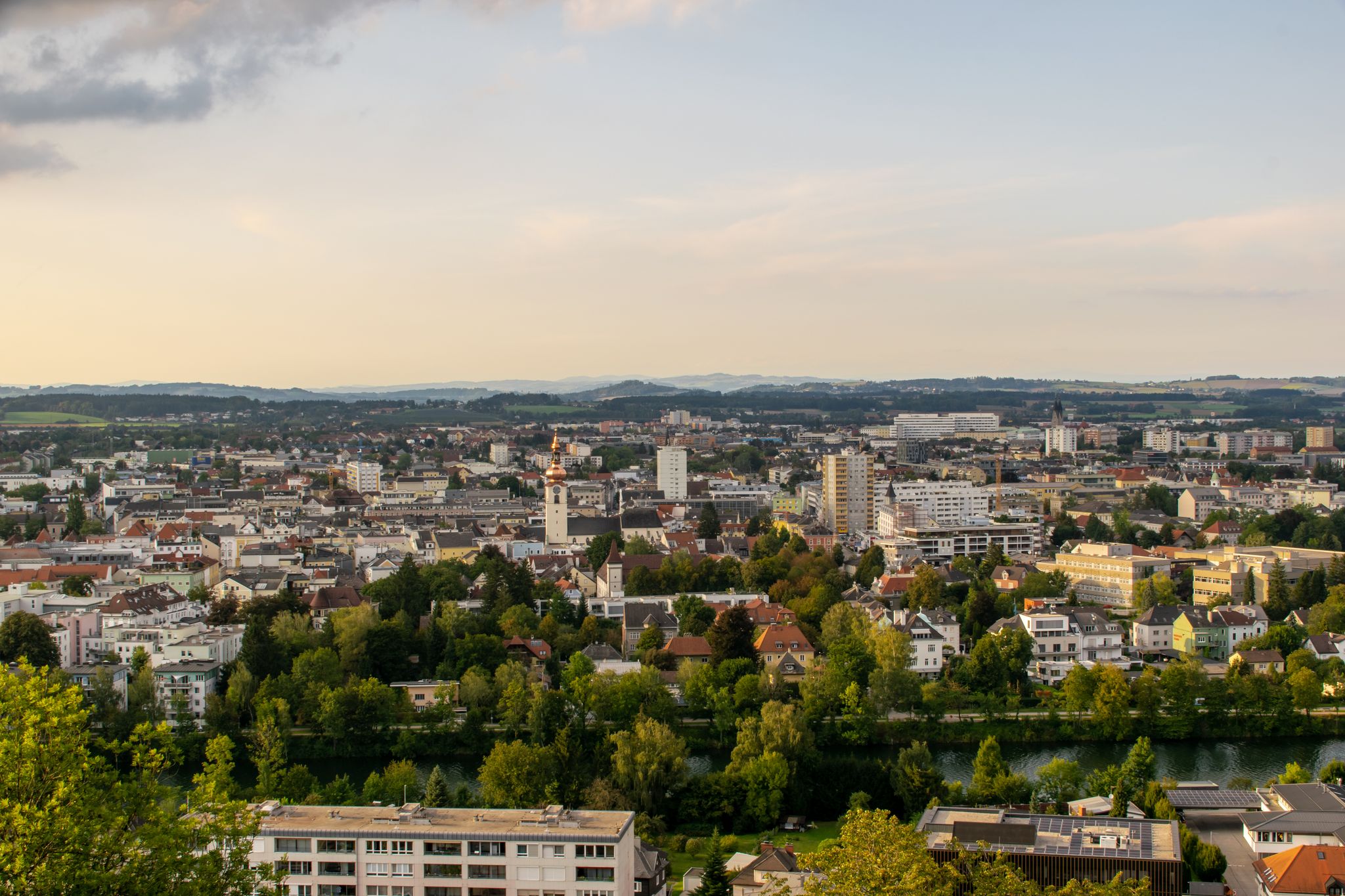 photo of view of Landscape shot of Wels in Upper Austria.