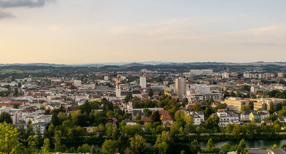 photo of view of Landscape shot of Wels in Upper Austria.