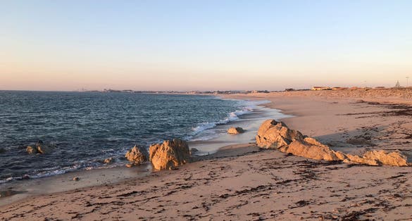 Praia de Mindelo beach near Porto, Portugal.