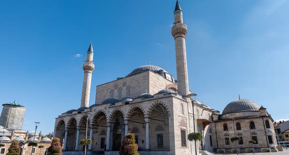 photo of Selimiye Mosque in morning in Konya, Turkey. 