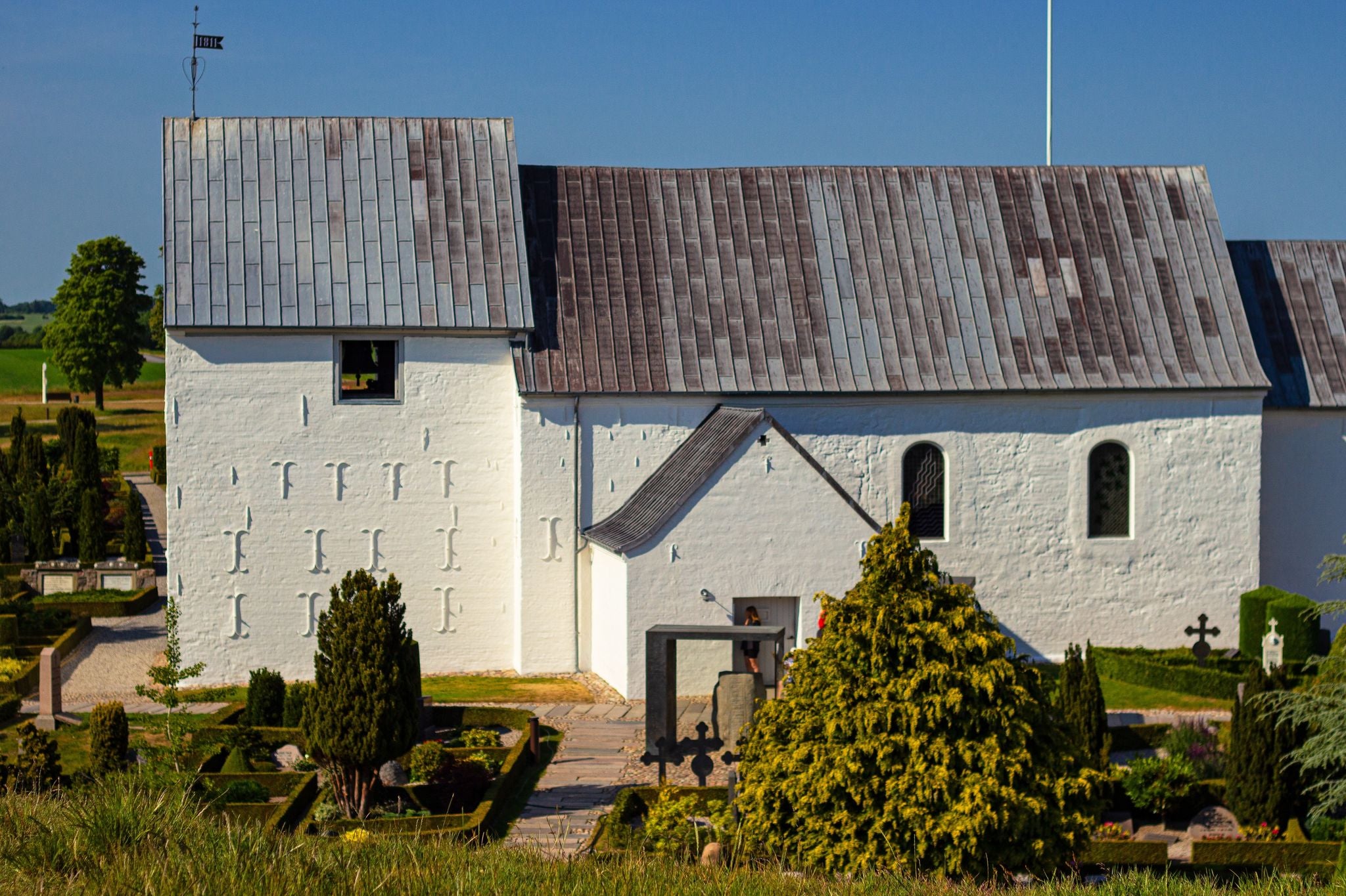 Photo of Jelling Church in Jelling village at, Jutland, Denmark.