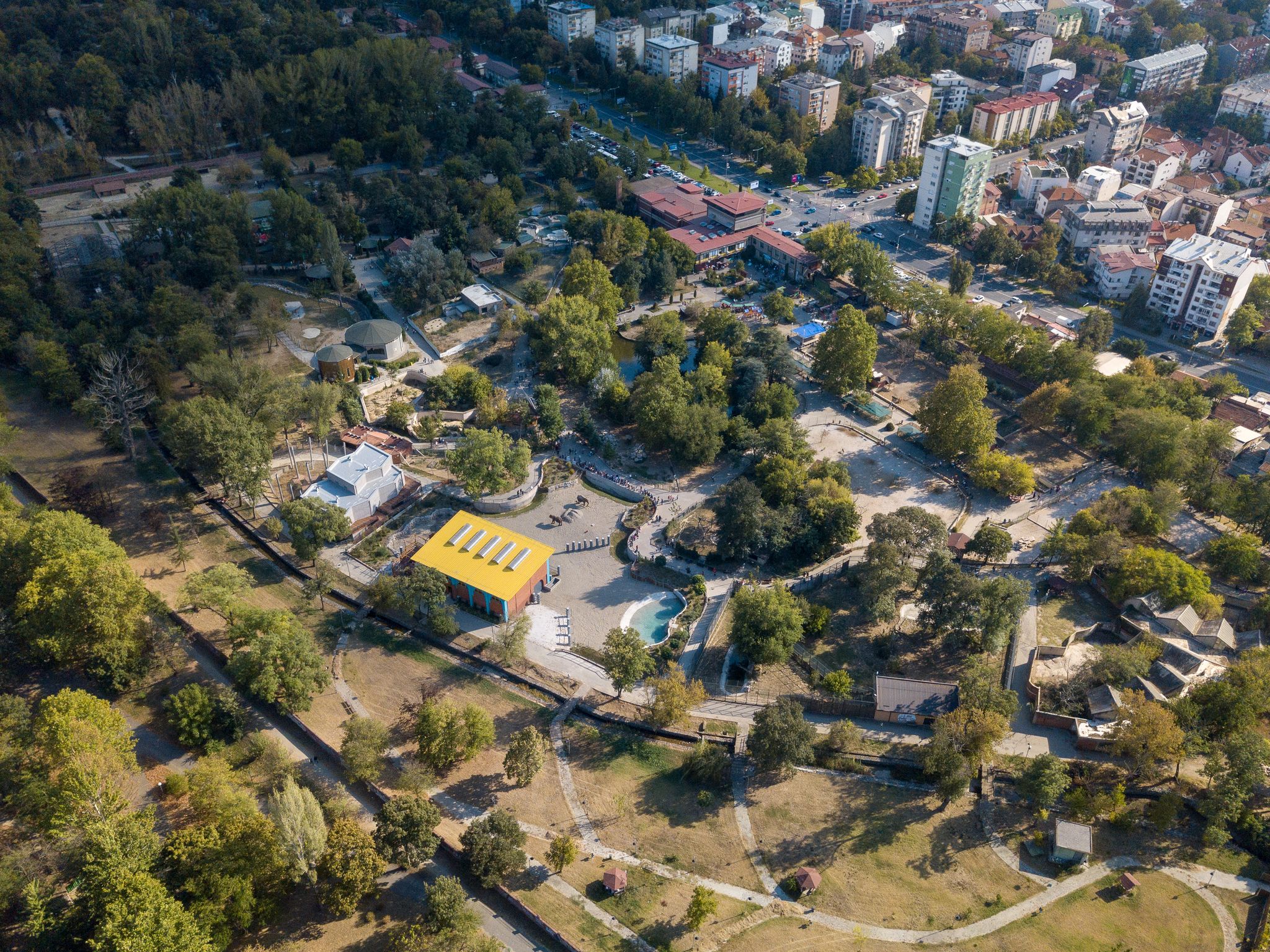Photo of aerial view of Zoo located in Skopje, Macedonia.