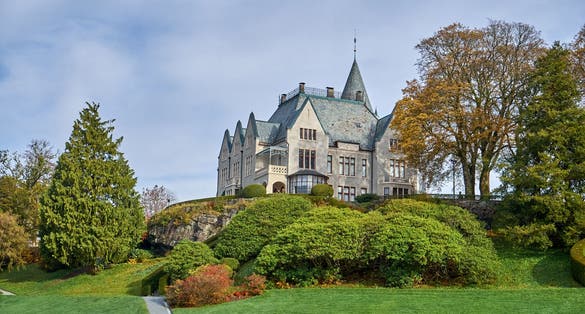 Gamlehaugen is a mansion in Bergen, Norway, and the residence of the Norwegian Royal Family in the city. Gamlehaugen has a history that goes as far back as the Middle Ages