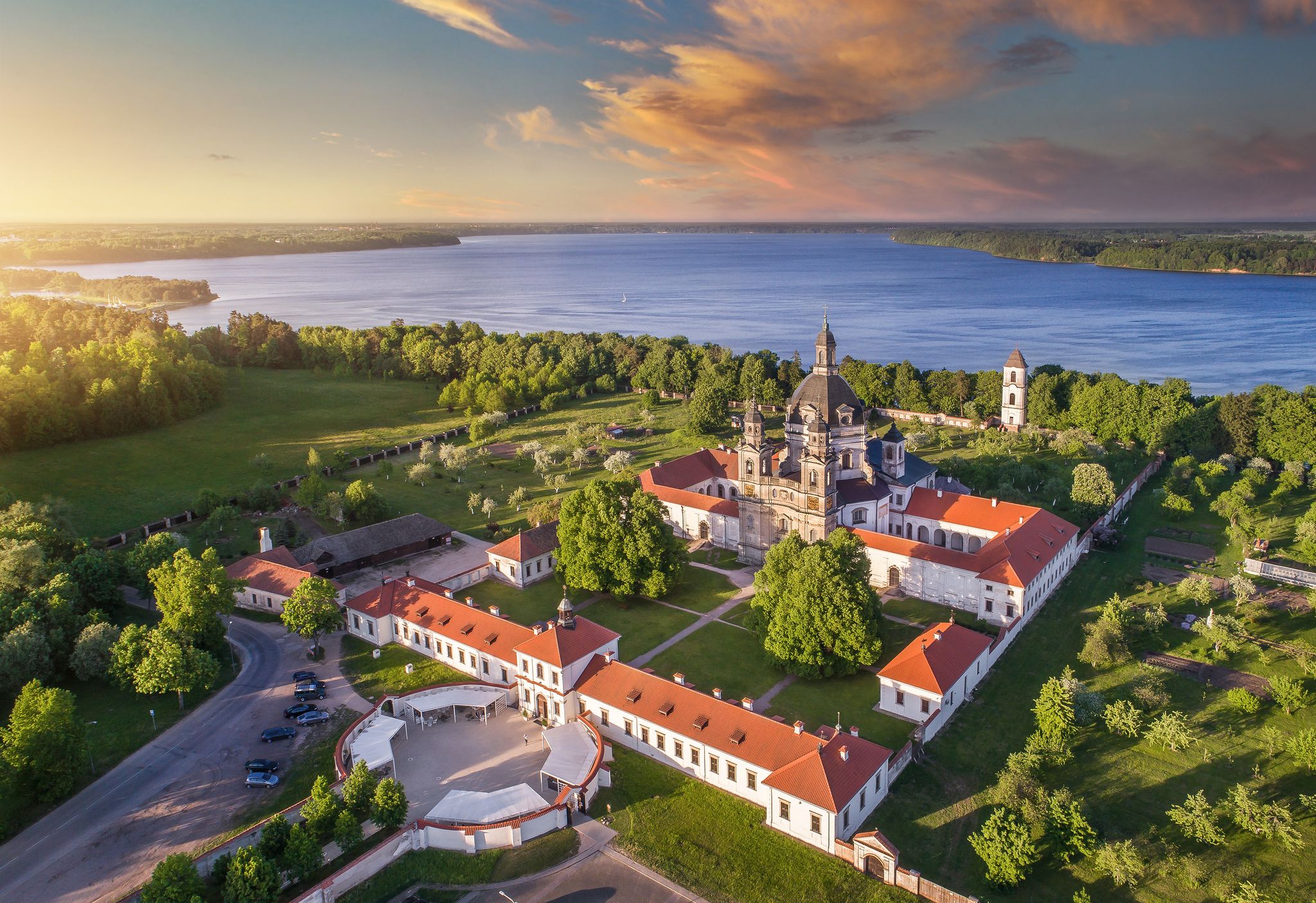 photo of pažaislis church and monastery ensemble near nemunas. Kaunas city, Lithuania.