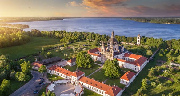 photo of pažaislis church and monastery ensemble near nemunas. Kaunas city, Lithuania.