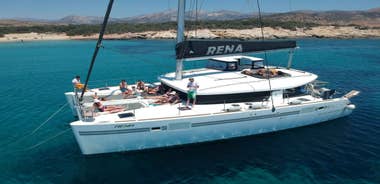 Naxos: Catamaran Cruise with Swim Stops, Food, and Drinks