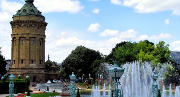 photo of view of Mannheim Watertower, Mannheim, Germany.