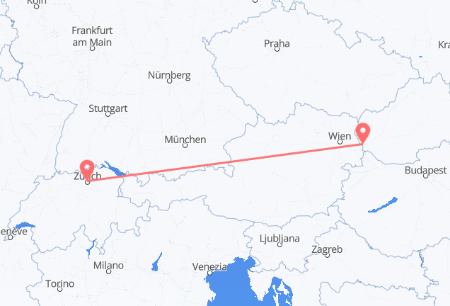 Zurich à Bratislava