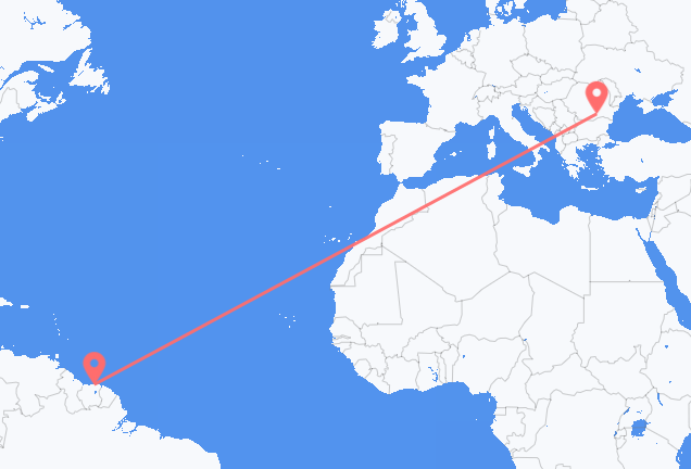 Paramaribo to Bucharest
