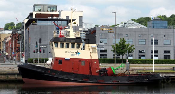 Randers harbour, an important facility for the economic growth of the city.