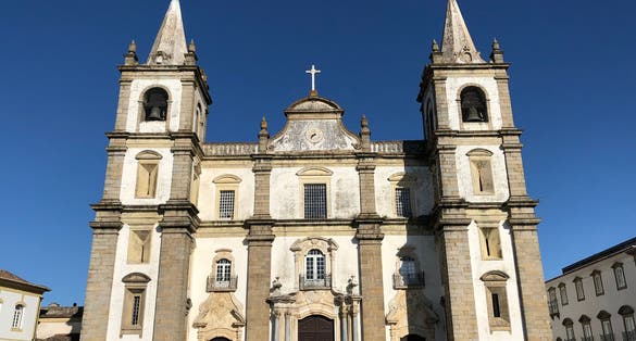 Photo of beautiful church in Guarda, Portugal.
