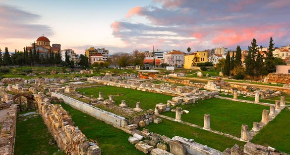 photo of Archaeological site of Kerameikos nearby the ancient Agora in Athens.,Athens Greece.