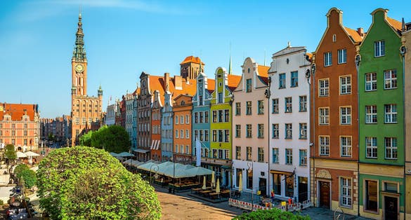 Long Market Street The Royal Road is located in the Main City of Gdansk between the Green Gate and long street