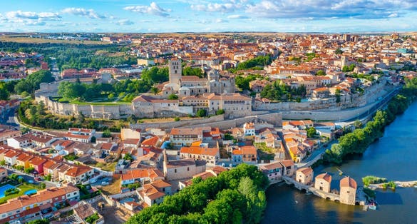 photo of view of Panorama view of Spanish town Zamora, Spain.