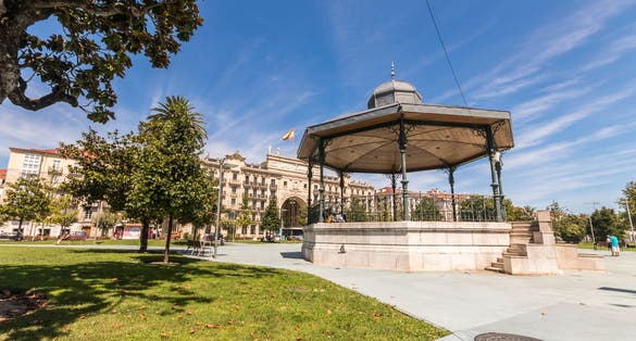 Photo of Santander, Spain, the Quiosco de Musica (Bandstand) of the Gardens of Pereda.