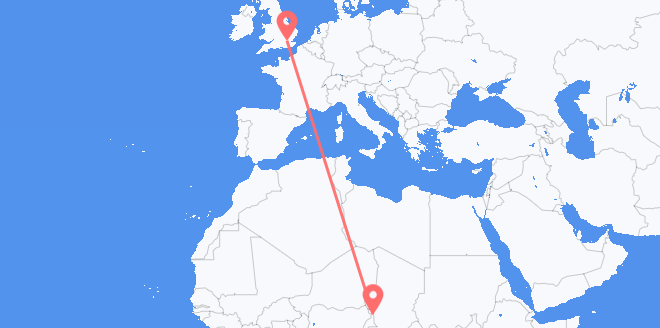 Chad to the United Kingdom