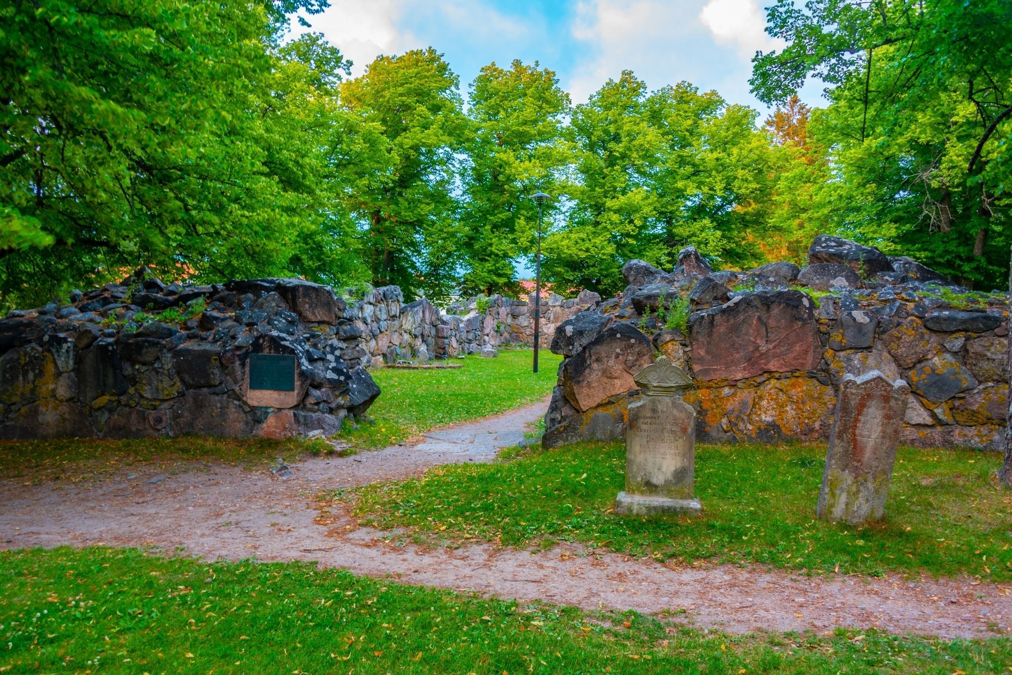 The ruins of the Church of the Holy Trinity in Rauma, Finland.