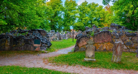 The ruins of the Church of the Holy Trinity in Rauma, Finland.