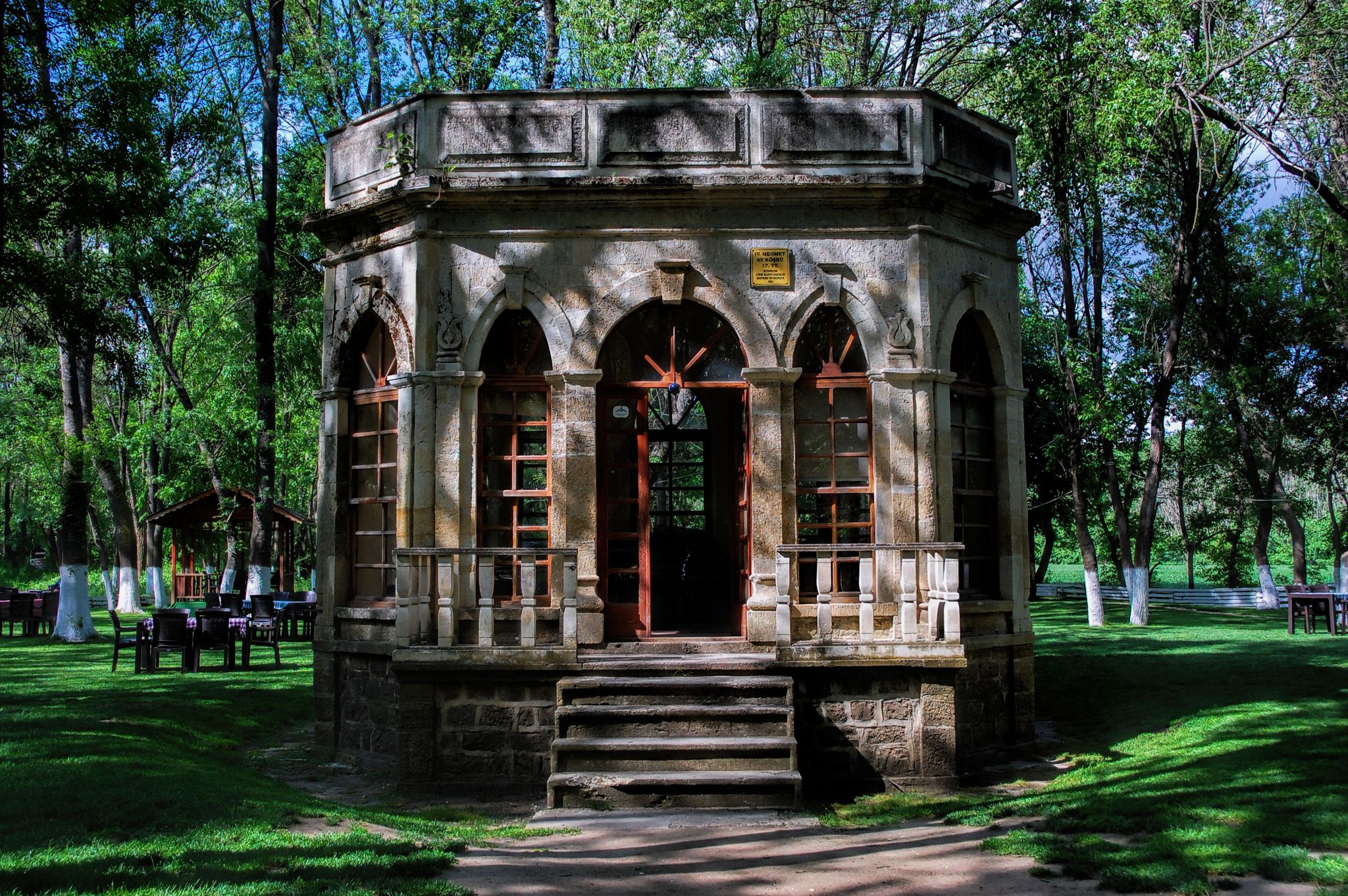 Photo of historic Ottoman hunting lodge in Edirne, Turkey.