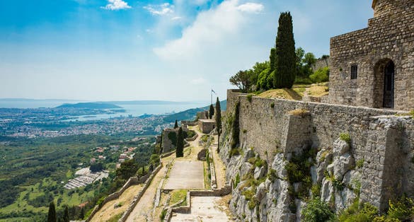 Photo of Fortress of Klis outside city of Split in Dalmatia Croatia.