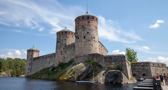 Ariel view of Savolninna , Finland.