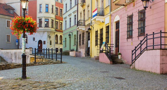 Photo of old town of Lublin, Poland.