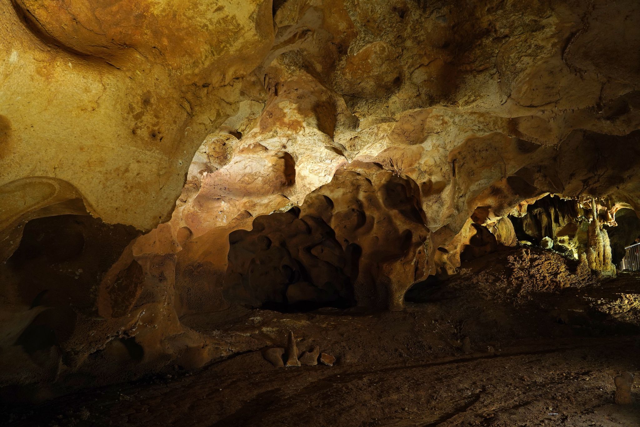 photo of rock formations inside the stone well cave in Taskuyu Cave in Tarsus, Mersin, Turkey.