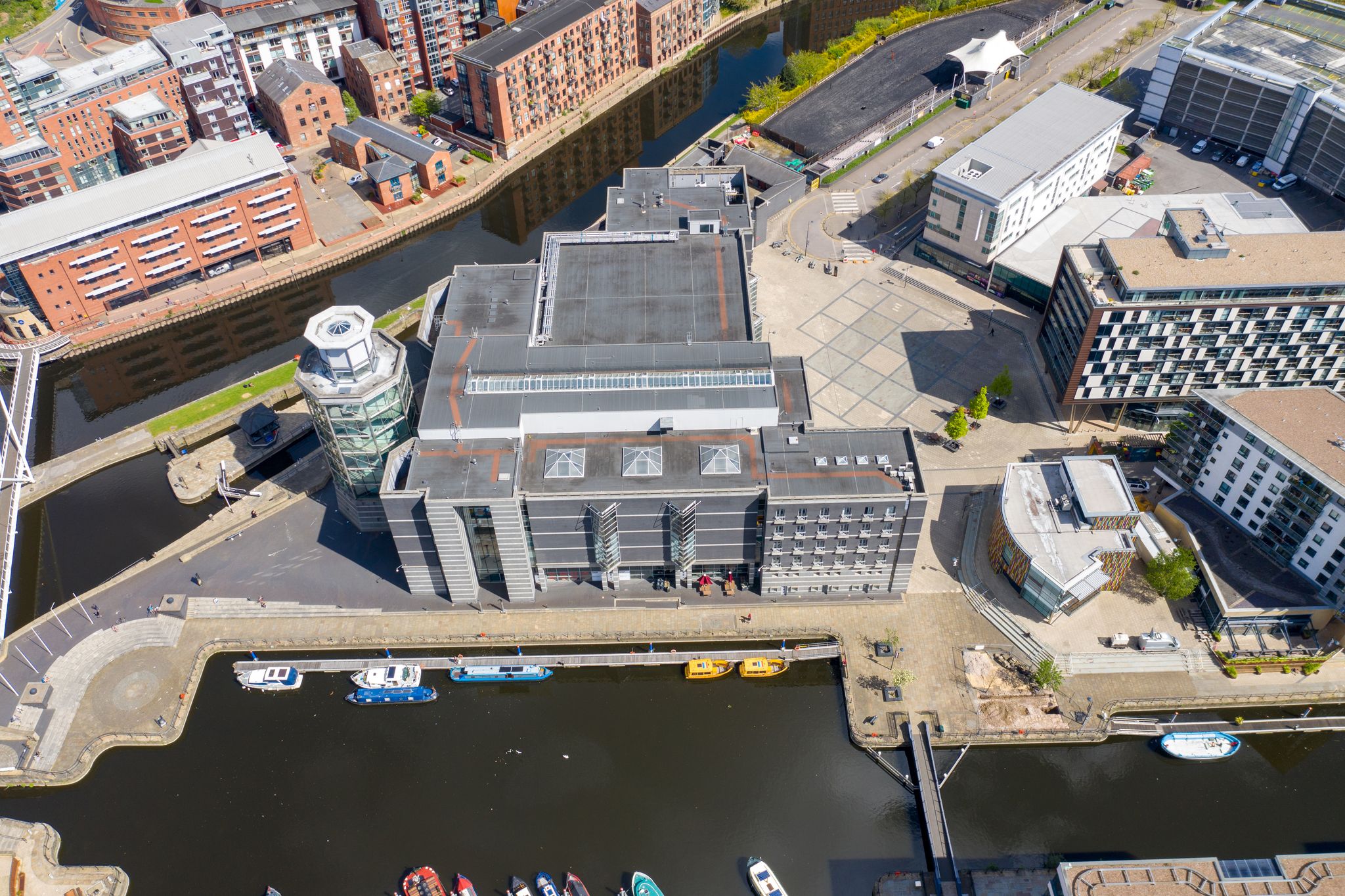 Photo of aerial view of the Royal Armouries Museum in Leeds, West Yorkshire, England, is a national museum which displays the National Collection of Arms and Armour.