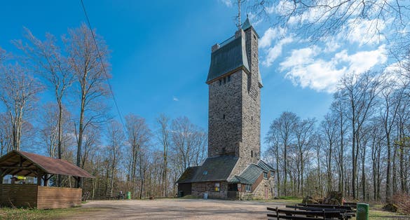 Photo of the Kaiser- tower on the top of the Odenwald in Neunkircher ,Germany. 