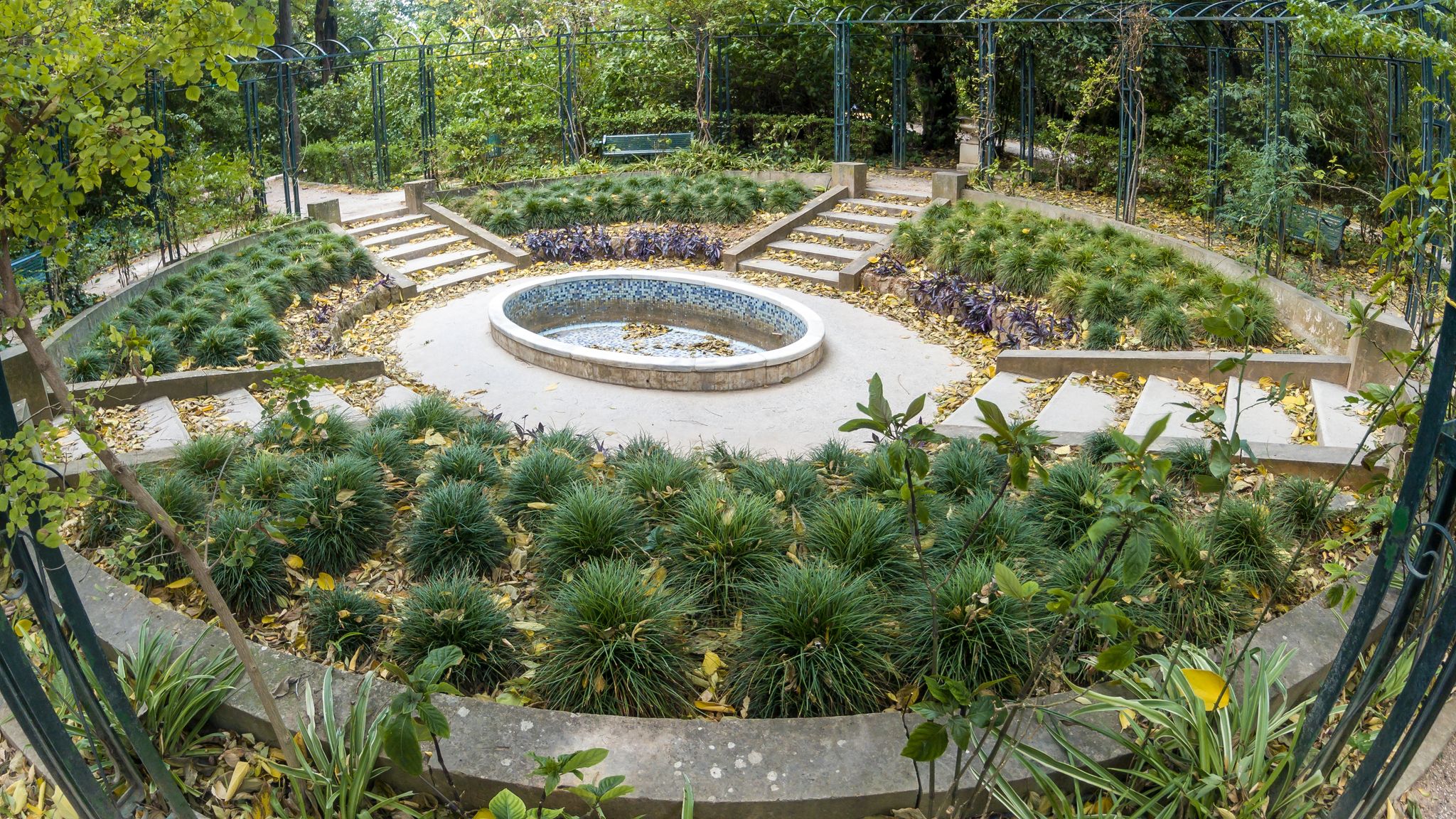Photo of the Spanish Fountain, in the National Garden of Athens, Greece.