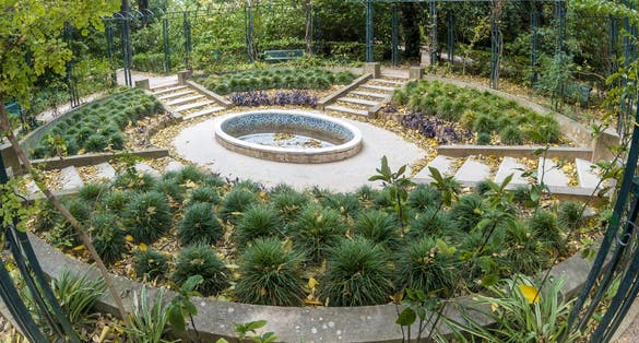 Photo of the Spanish Fountain, in the National Garden of Athens, Greece.