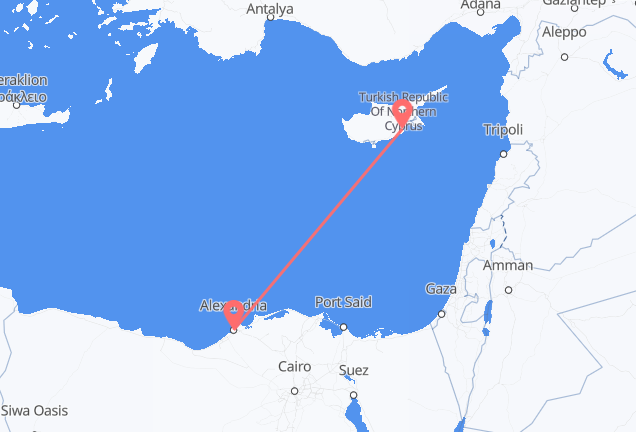 Alexandria to Larnaca