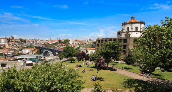 View of Porto (Portugal) from Morro Garden
