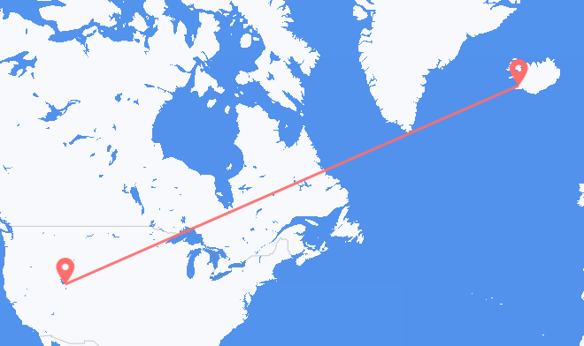 Salt Lake City to Reykjavik