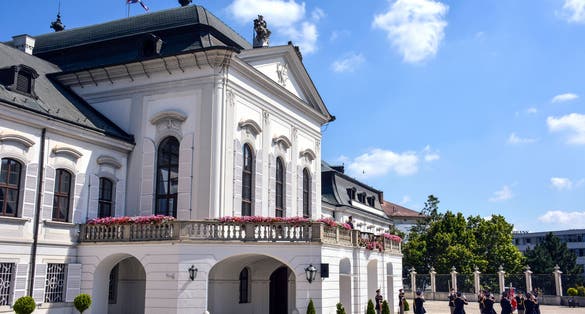 Photo of Change of Guard at Grassalkovich Palace - Bratislava, Slovakia.
