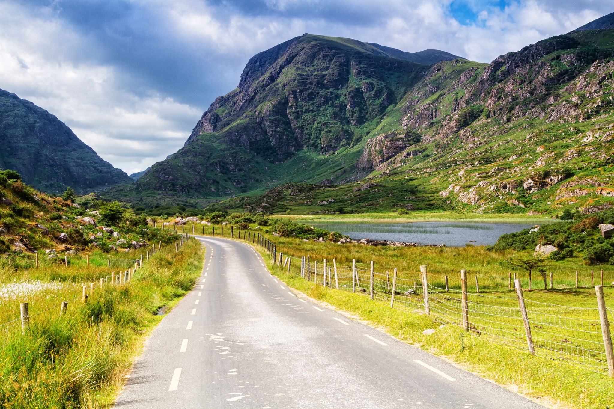 Irish landscape as Gap of Dunloe in Killarney National Park, Kerry, Ireland