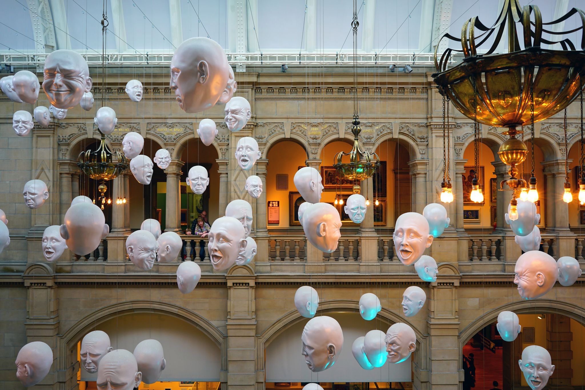  Interior view of the Kelvingrove Art Gallery and Museum, one of the most popular attractions in Glasgow, Scotland.