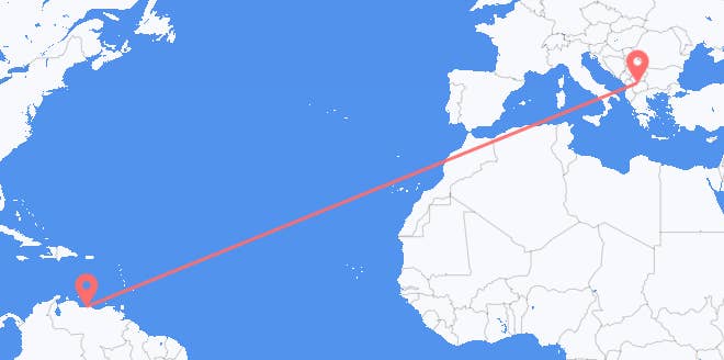 Venezuela a Macedonia del Norte