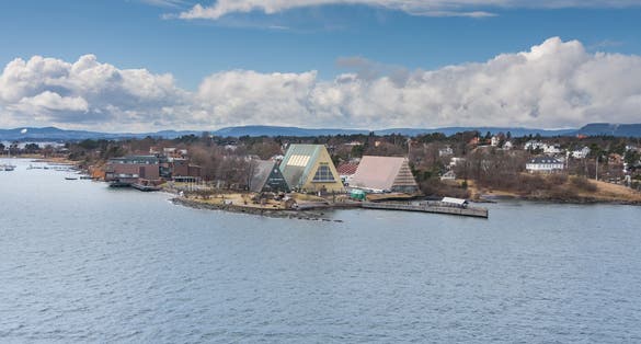 Photo of aerial view of the Fram Museum in Oslo, Norway.