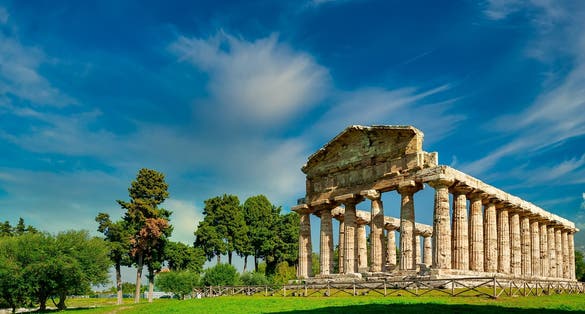 Temple of Athena in Paestum, Italy.