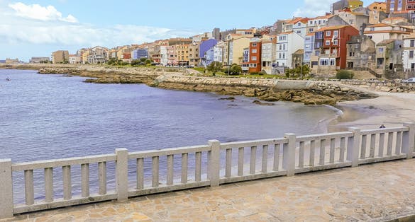 Photo of panoramic view of the fishing port of La Guardia, Spanish municipality that belongs to the province of Pontevedra, Spain.