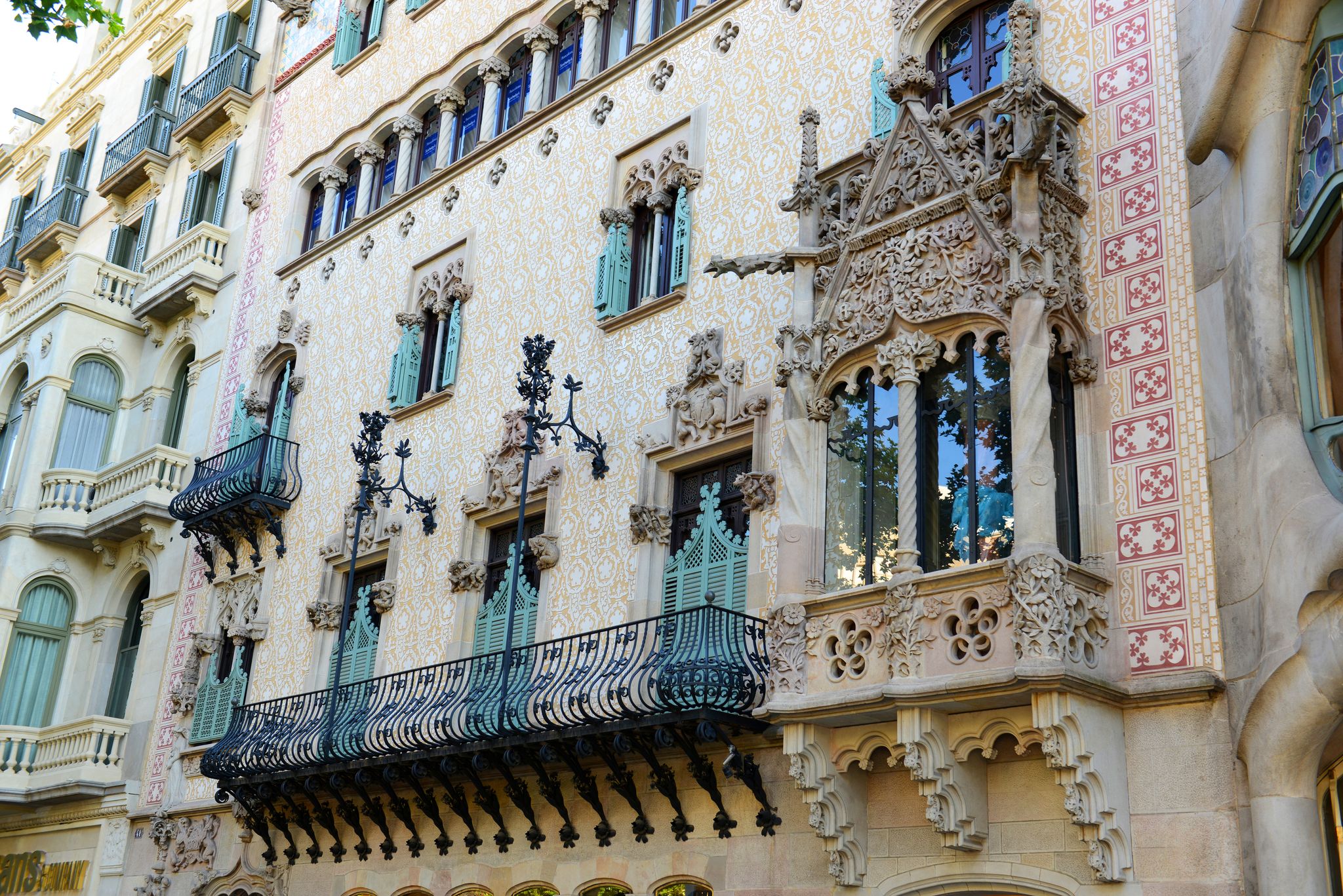 Photo of Casa Amatller is an Modernism masterpiece by architect Josep Puig i Cadafalch at Eixample District in Barcelona, Catalonia, Spain.