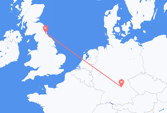 Nuremberg to Newcastle upon Tyne