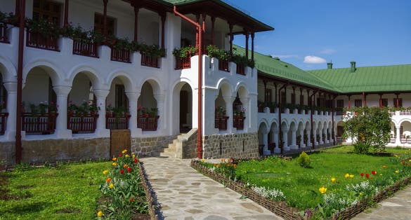 Photo of Agapia orthodox Monastery in Neamt County, Romania .