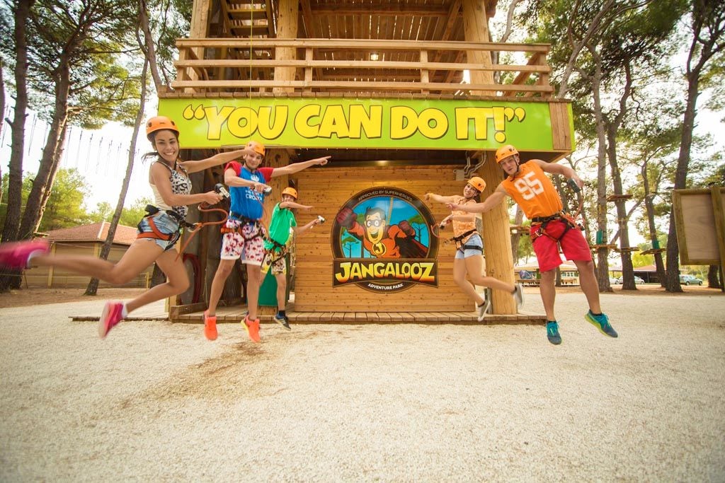 Photo of aerial view of town of Umag historic coastline architecture , archipelago of Istria region, Croatia.