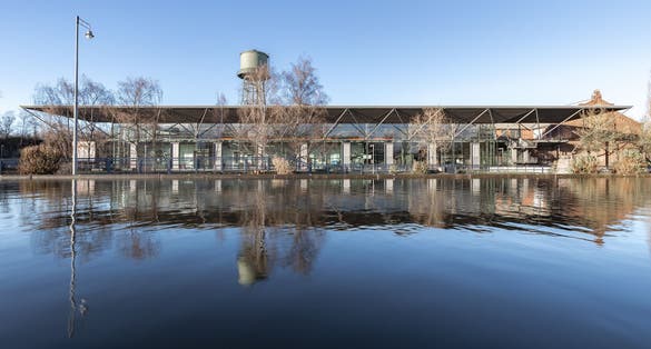 Photo of Westpark with Buildings at the city of Bochum in the Ruhr-Area, Germany.