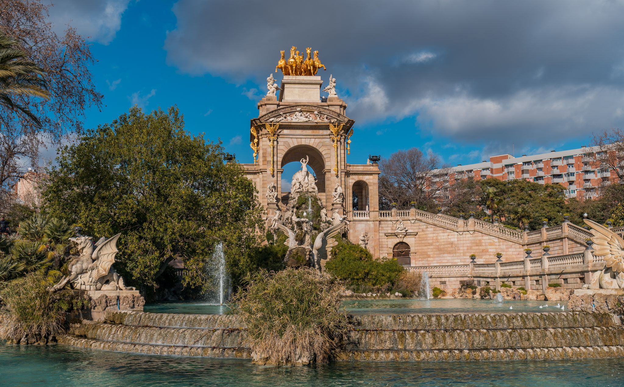  Photo of Cascada monumental in Parc de la Ciutadella, Barcelona, Spain .