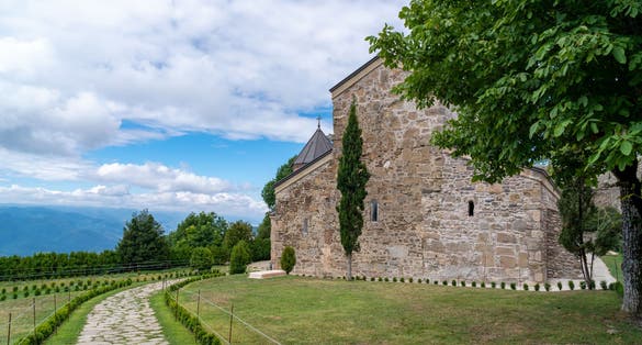 Photo of Mediaeval orthodox church Zedazeni near Mtskheta, Georgia.