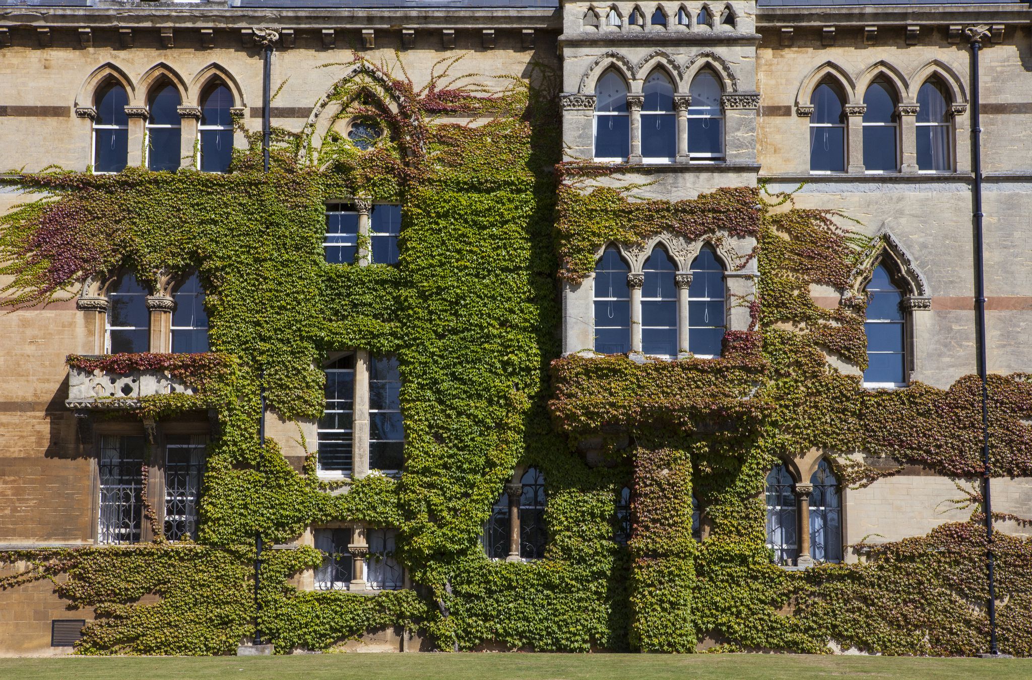 Photo of the beautiful exterior of the Meadow Building at Christ Church College ,one the historic colleges of Oxford University in England.