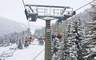 photo of panoramic view of Val Gardena in Italy.